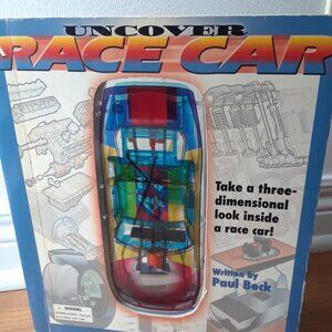 Model Engine 'Uncover A Race Car' 3 Dimensional Book  RARE